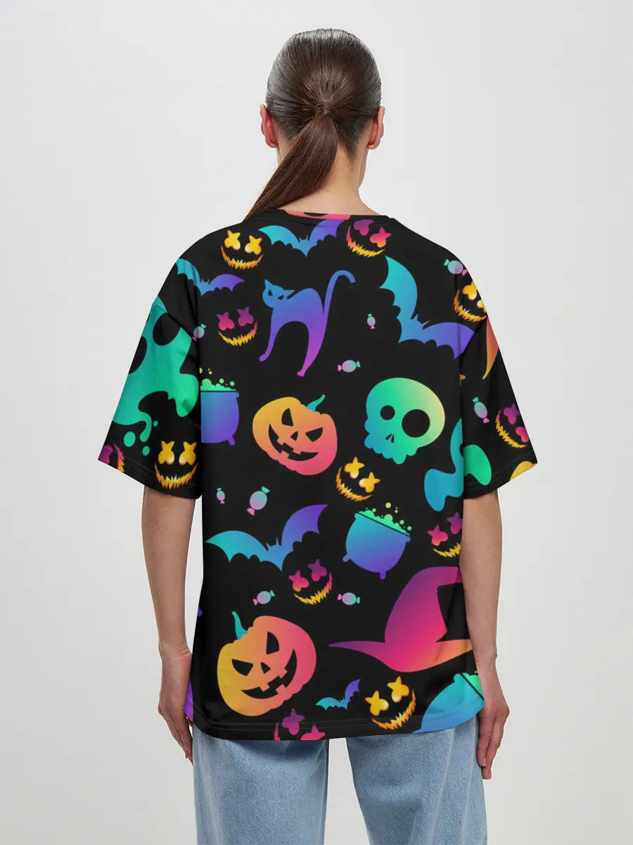 Женская футболка оверсайз / MARSHMELLO HALLOWEEN