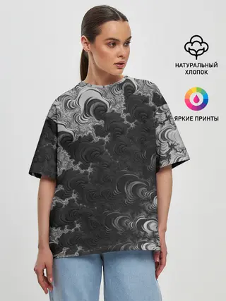 Женская футболка оверсайз / Абстракция