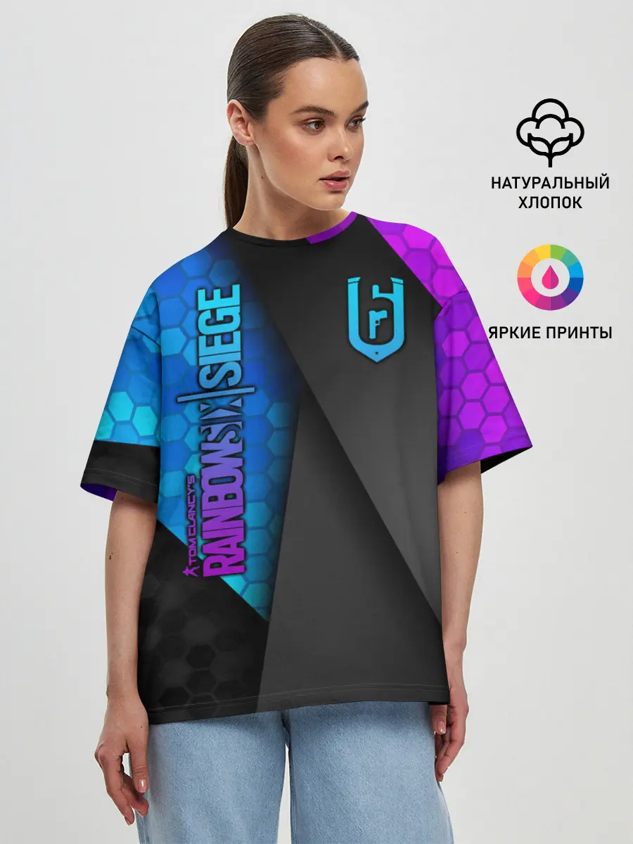 Женская футболка оверсайз / Rainbow Six Siege