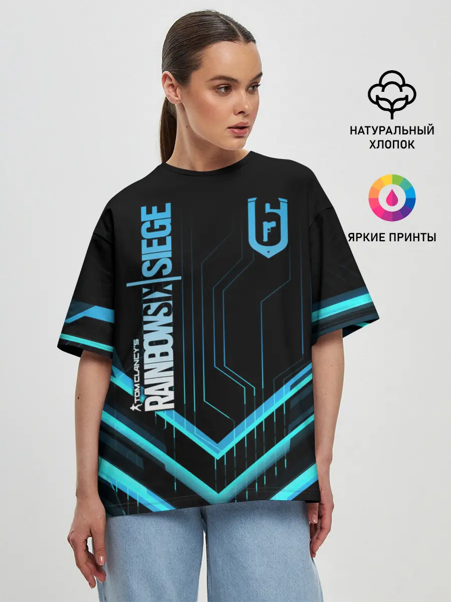 Женская футболка оверсайз / Rainbow Six Siege