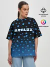 Женская футболка оверсайз / Roblox X Marshmello