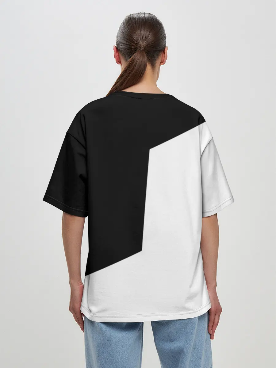 Женская футболка оверсайз / Инь - янь