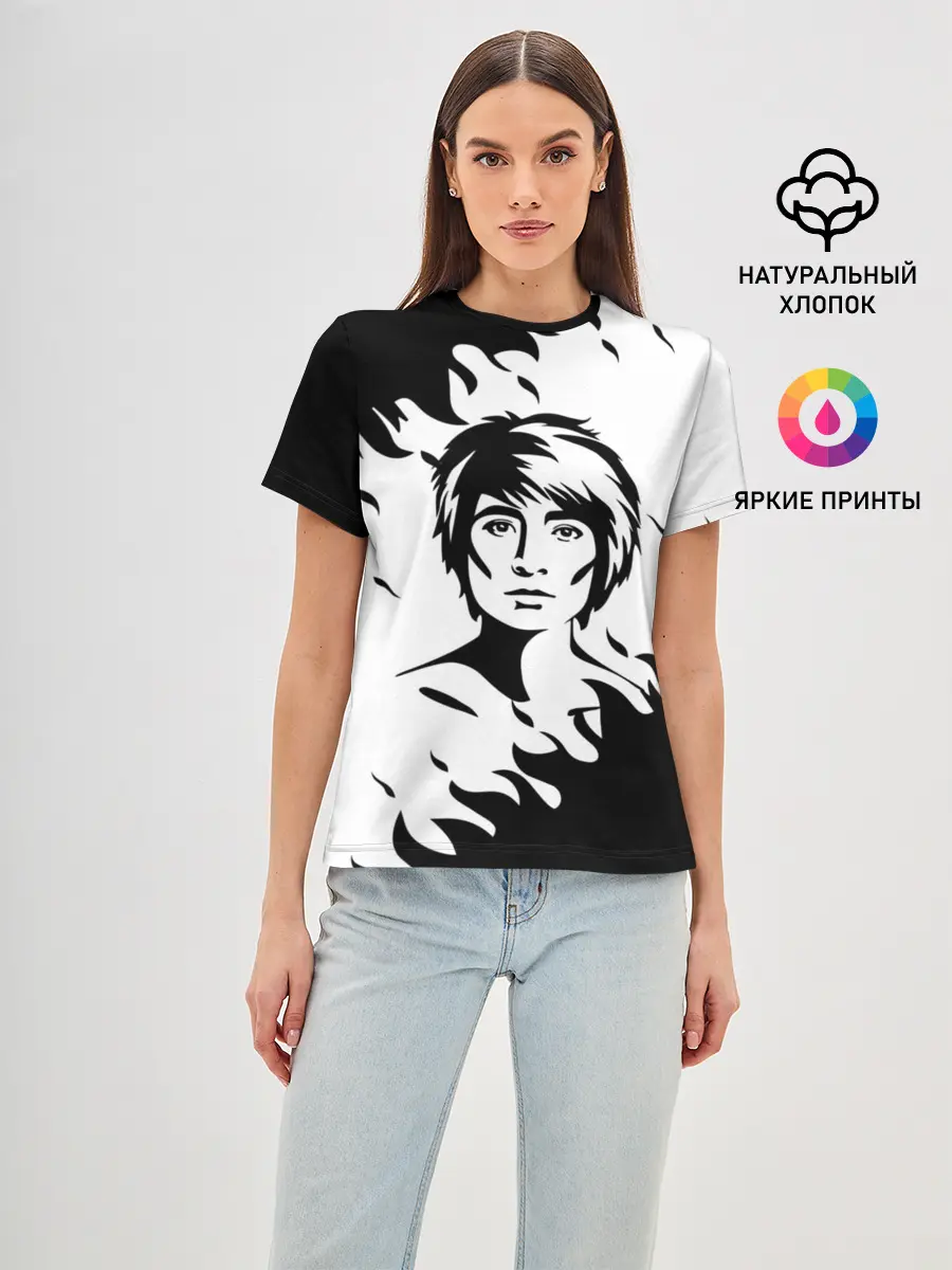 Женская базовая футболка / Zемфира