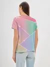 Женская базовая футболка / Нежные цвета геометрии