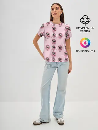 Женская базовая футболка / Милая собачка