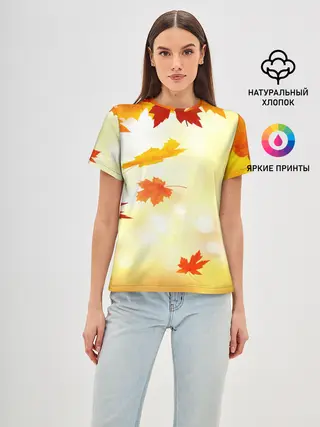 Женская базовая футболка / ПАДАЮЩИЙ КЛЕН | ОСЕННЯЯ