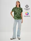 Женская базовая футболка / Canvas Green Camo