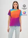 Женская базовая футболка / ТЕКСТУРА ГРАДИЕНТА