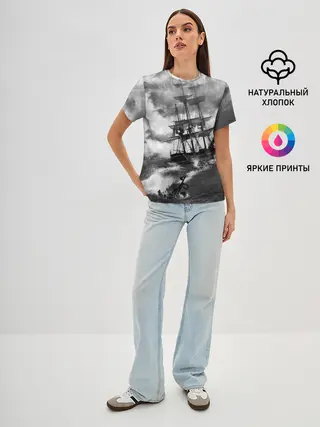 Женская базовая футболка / Парусник