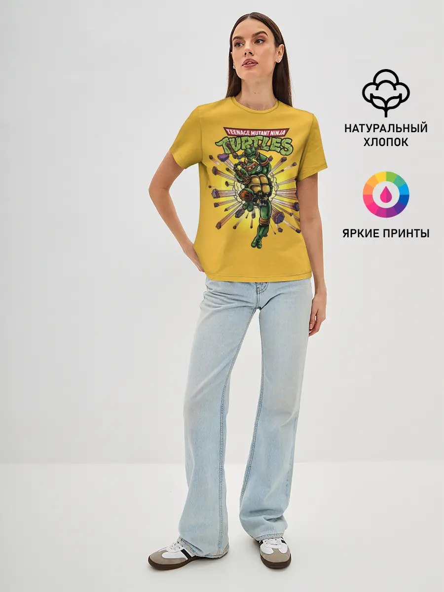 Женская базовая футболка / Врыв Микеланджело