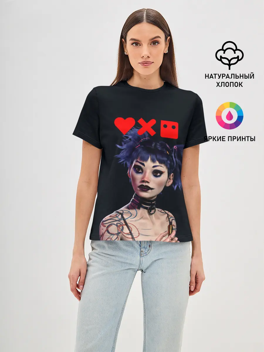 Женская базовая футболка / Love, Death and Robots | Lora