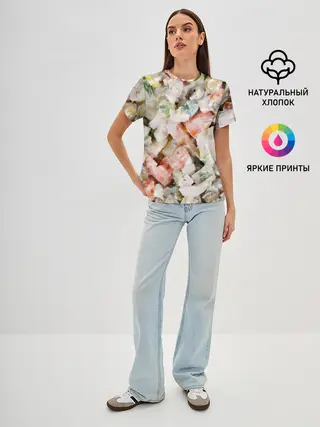 Женская базовая футболка / Оливье