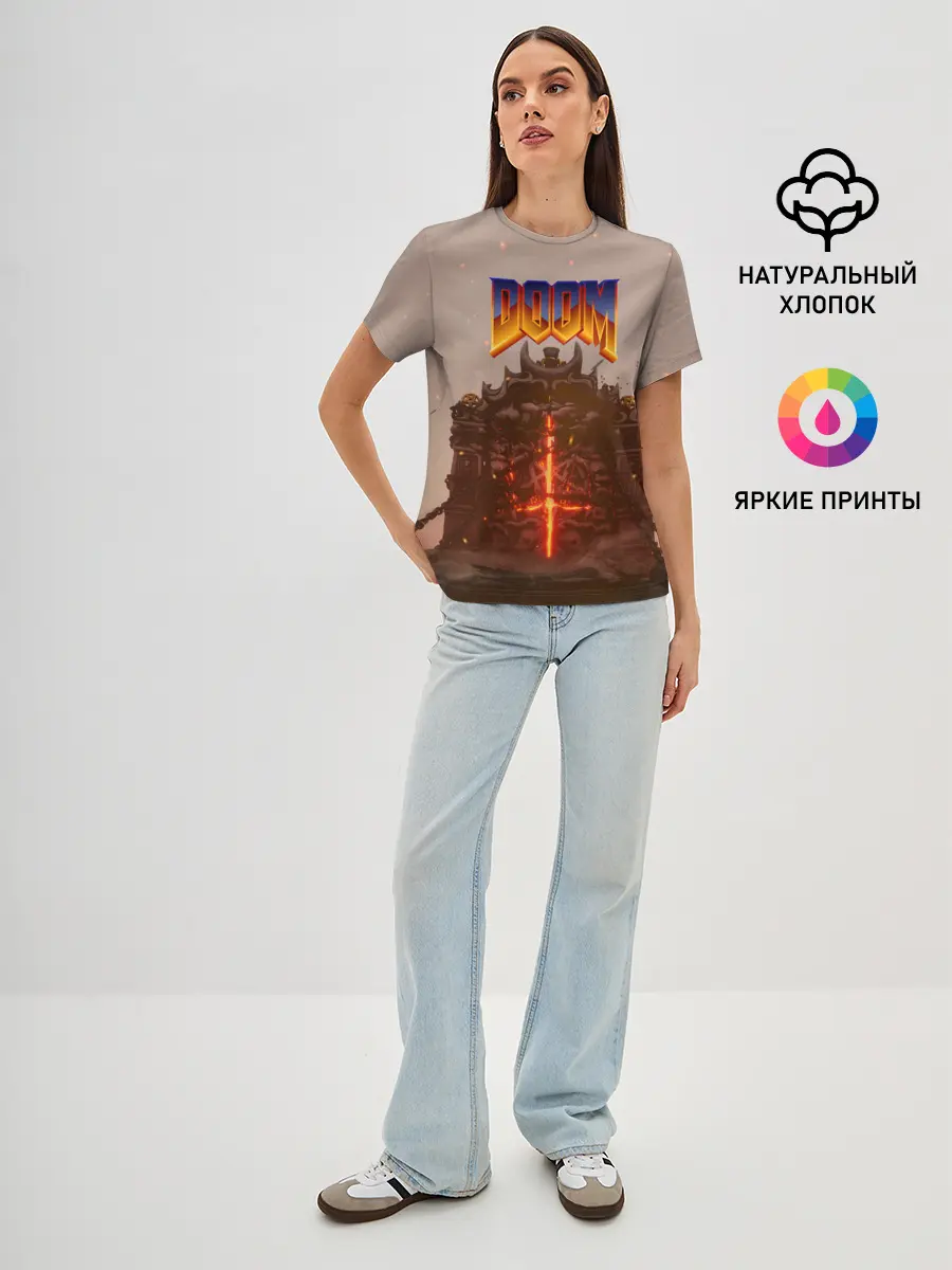 Женская базовая футболка / DOOM | ДУМ
