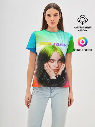 Женская базовая футболка / BILLIE EILISH / БИЛЛИ АЙЛИШ