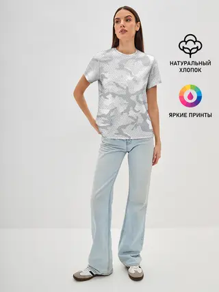 Женская базовая футболка / Lite Camouflage Lines