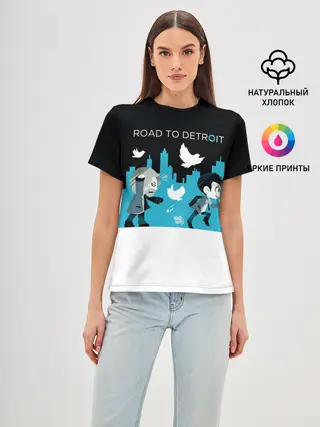 Женская базовая футболка / ROAD TO DETROIT