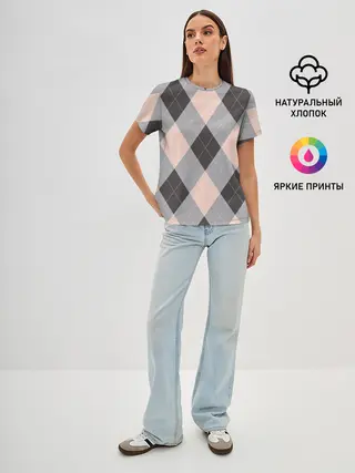 Женская базовая футболка / Шотландка | Tartan