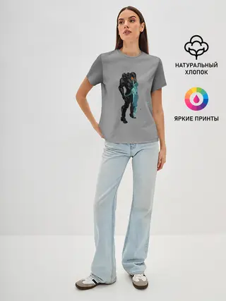 Женская базовая футболка / Кибер любовь