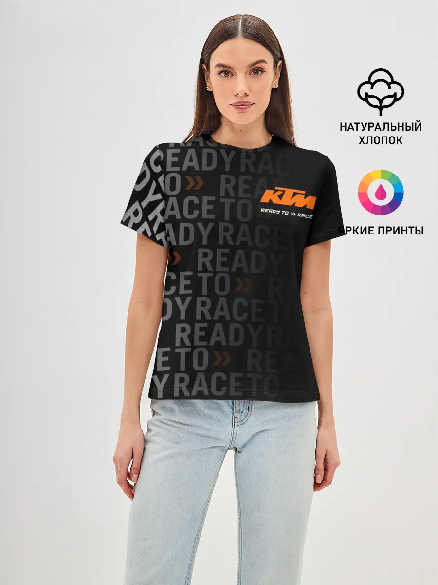 Женская базовая футболка / KTM MOTORCYCLES / КТМ МОТОЦИКЛЫ