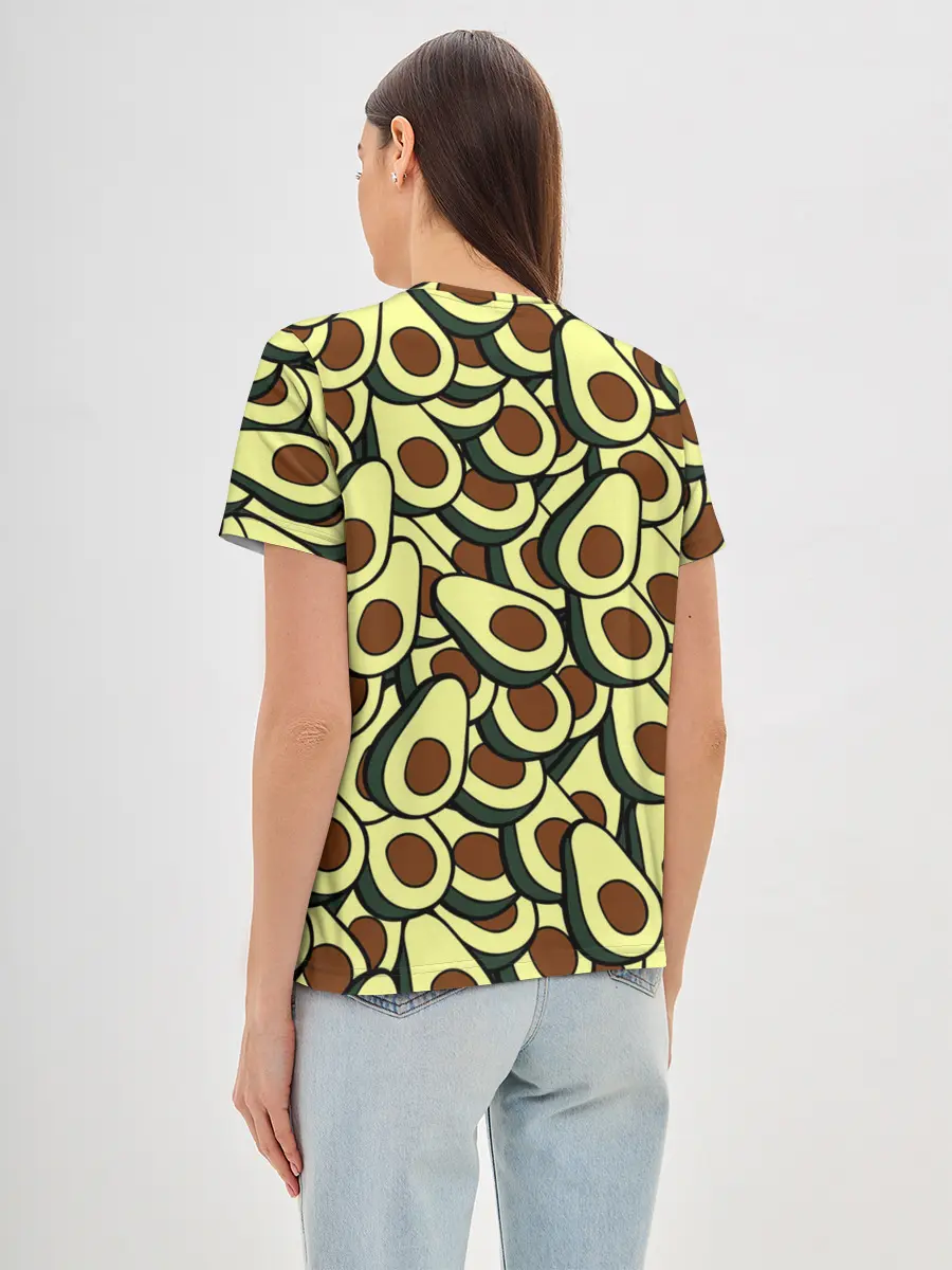 Женская базовая футболка / Авокадо