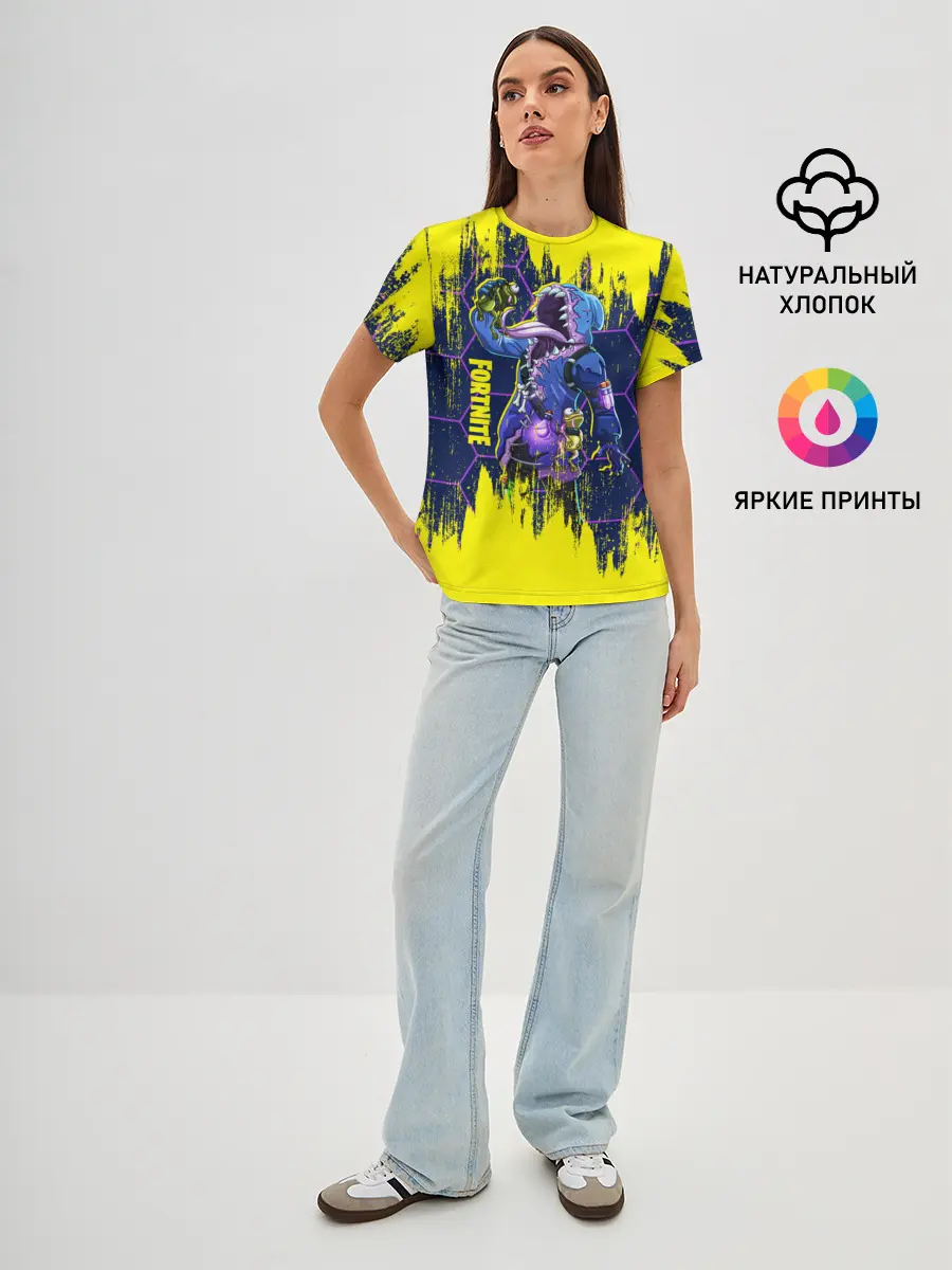 Женская базовая футболка / Fortnite Big Mouth