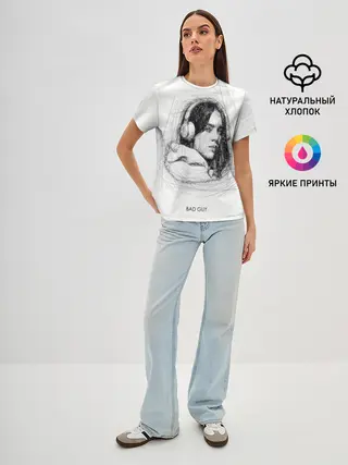 Женская базовая футболка / Billie Eilish