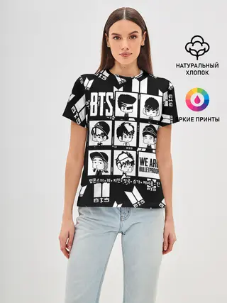 Женская базовая футболка / BTS WE ARE BULLETPROOF