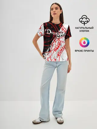 Женская базовая футболка / DEMONS SOULS