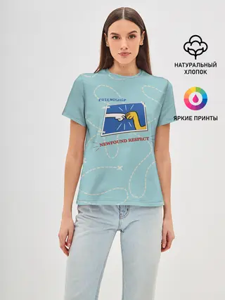 Женская базовая футболка / Friendship. Adventure time