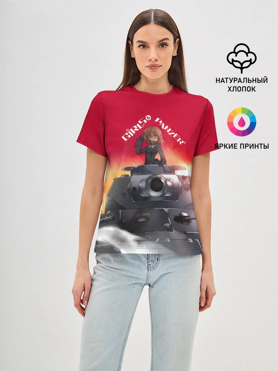 Женская базовая футболка / Girls und Panzer | Девушки и танки