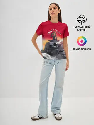 Женская базовая футболка / Girls und Panzer | Девушки и танки