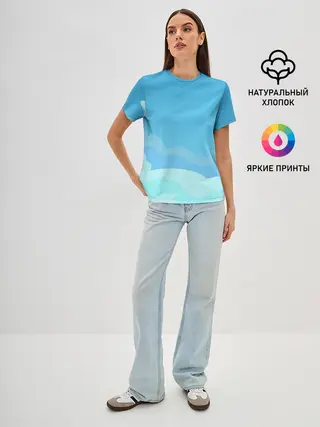 Женская базовая футболка / Небо после грозы