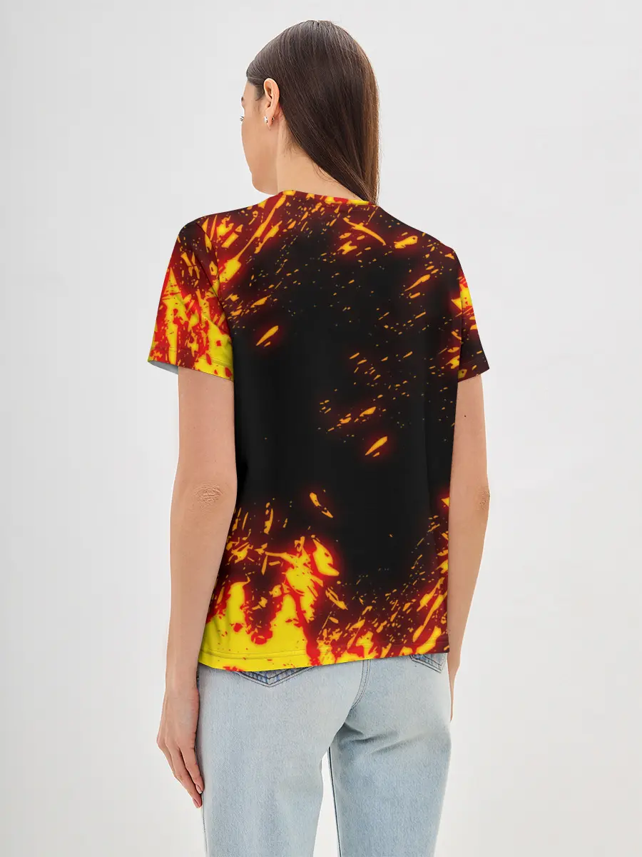 Женская базовая футболка / Geometry Dash | Demon