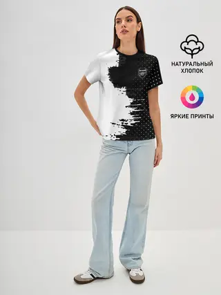 Женская базовая футболка / Arsenal uniform black 2018