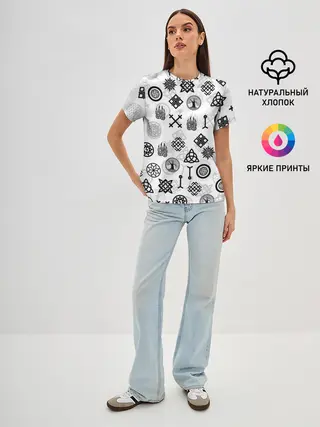 Женская базовая футболка / СЛАВЯНСКИЕ РУНЫ