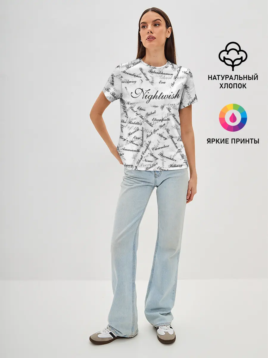 Женская базовая футболка / Nightwish Songs / Найтвиш песни