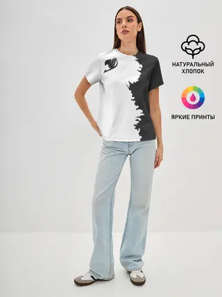 Женская базовая футболка / абстракция Фейри Тейл