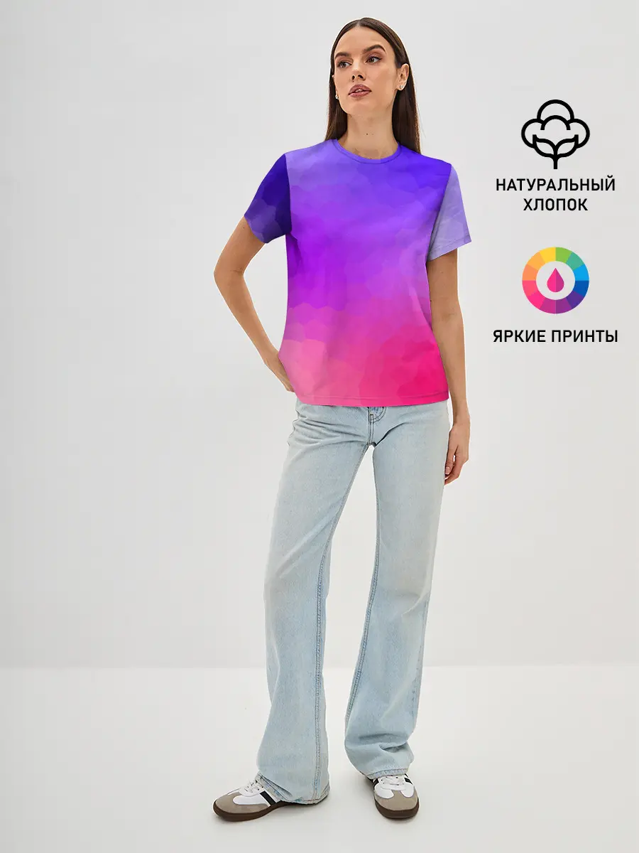 Женская базовая футболка / фиолетовый кристалл
