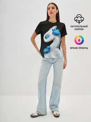 Женская базовая футболка / Как приручить дракона