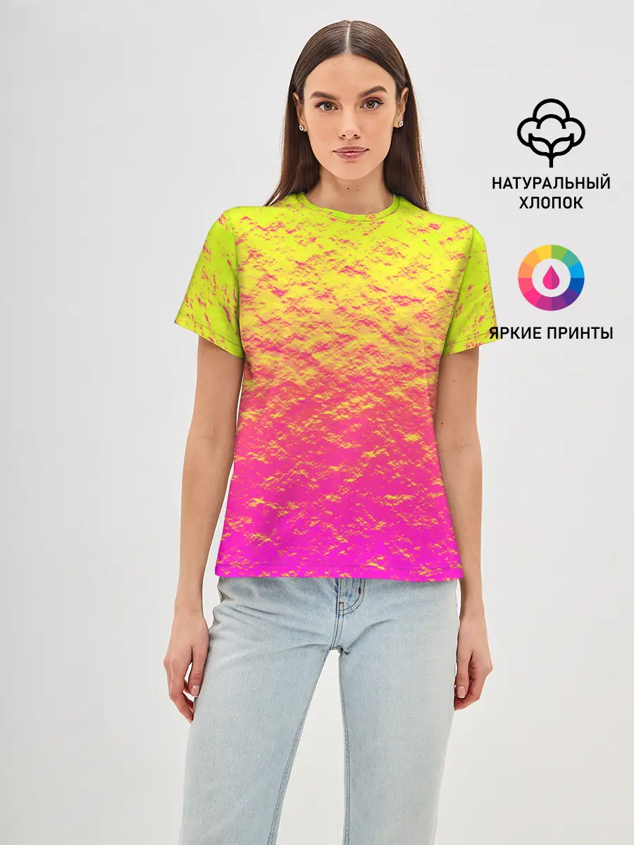 Женская базовая футболка / Яркий закат