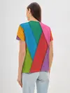 Женская базовая футболка / Разноцветный узор