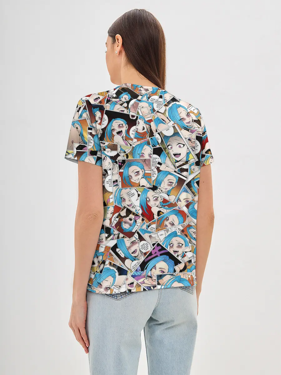 Женская базовая футболка / Jinx Ahegao