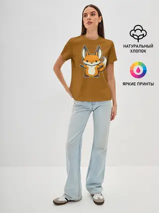 Женская базовая футболка / Дерзкий Лис