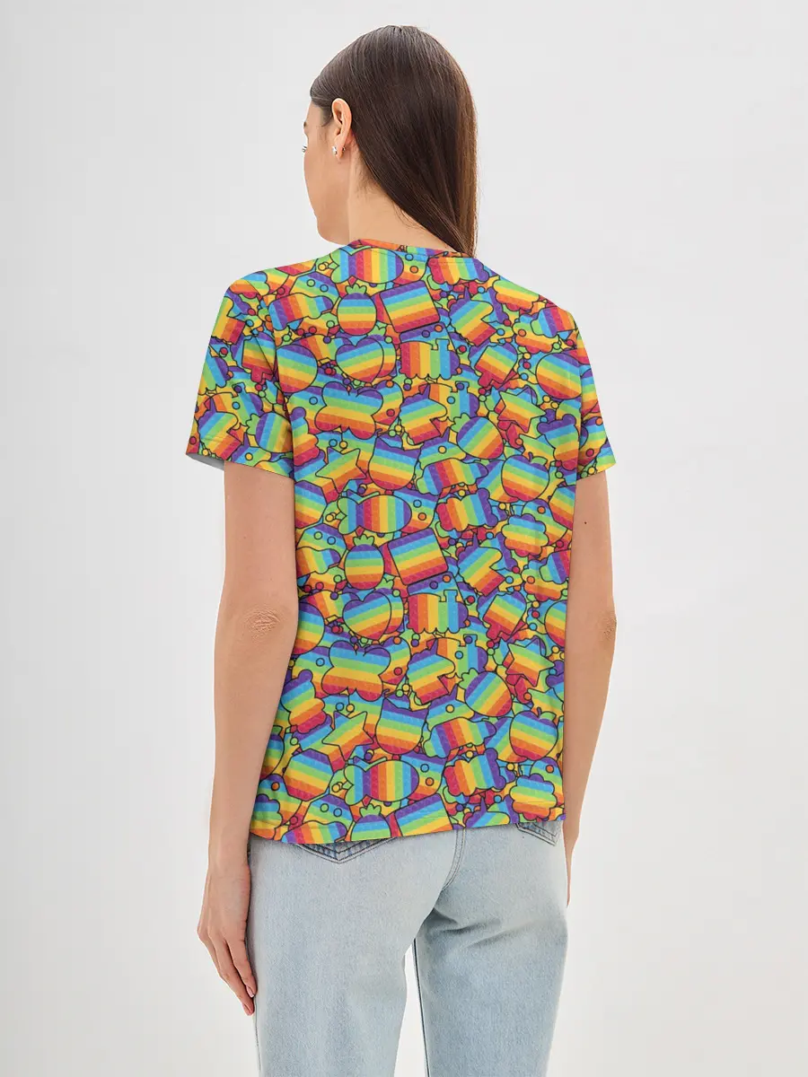 Женская базовая футболка / POP IT МИКС | ПОП ИТ