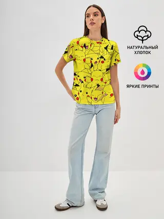 Женская базовая футболка / ПИКАЧУ