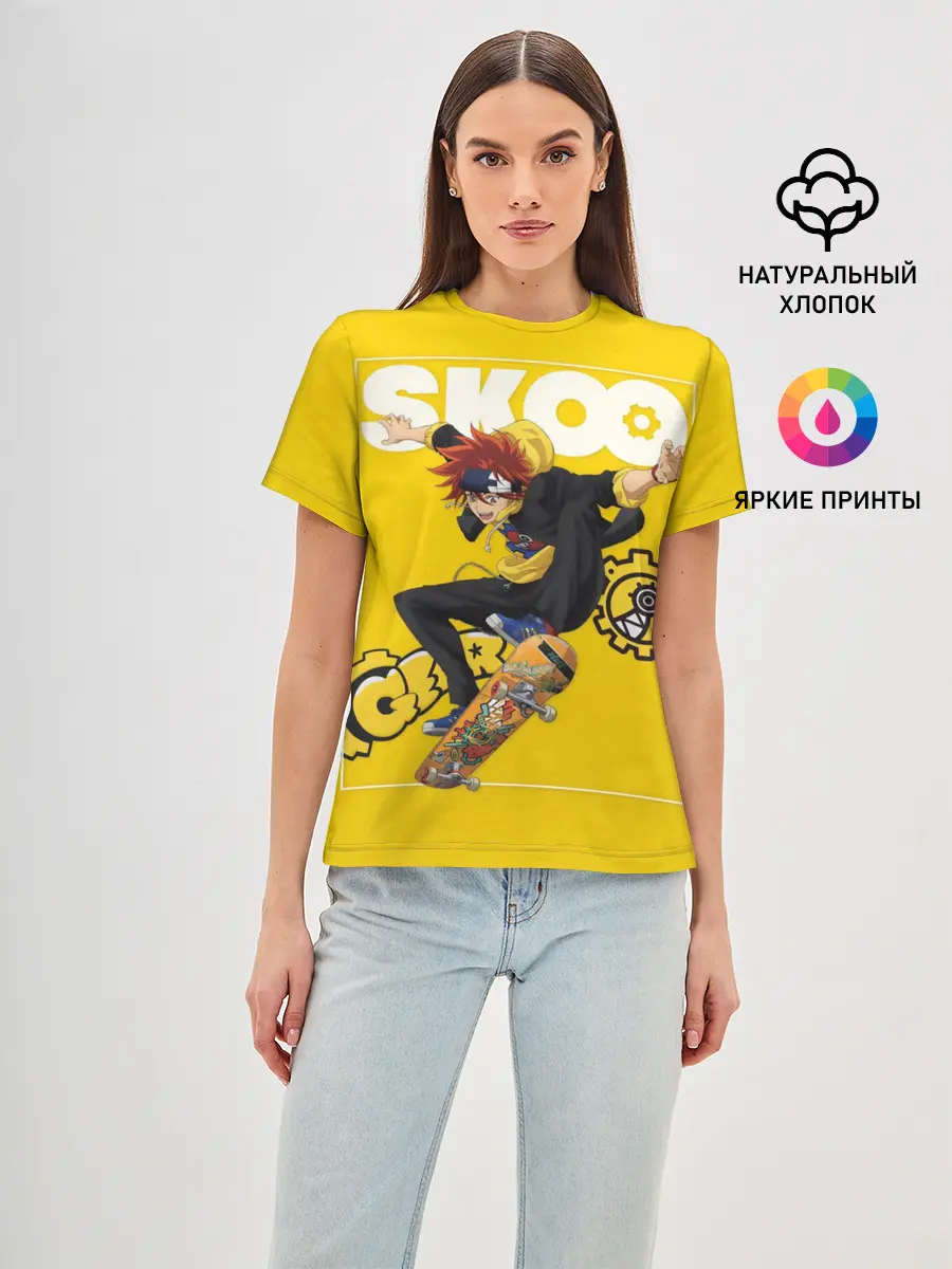 Женская базовая футболка / SK8 the Infinity, Реки Кян