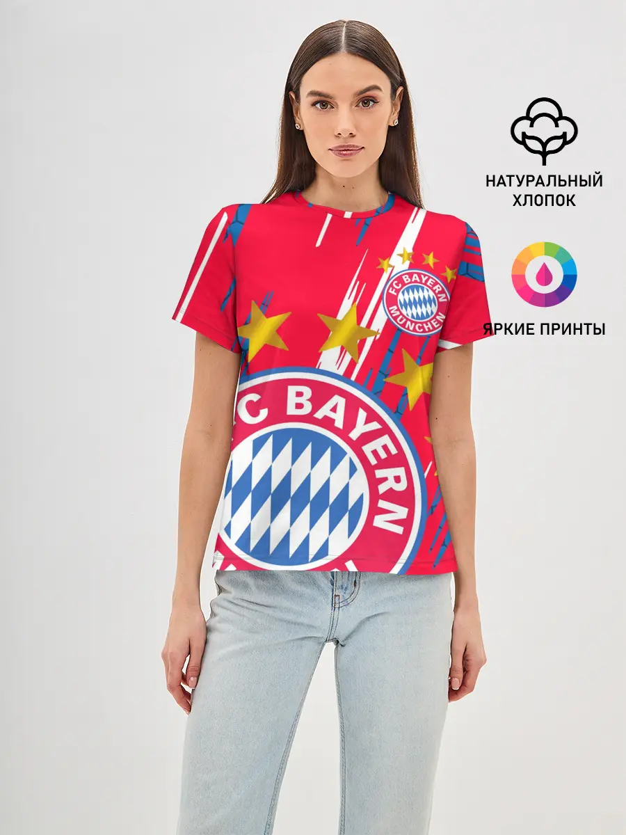 Женская базовая футболка / ФК БАВАРИЯ / BAYERN / МЮНХЕН