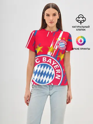 Женская базовая футболка / ФК БАВАРИЯ / BAYERN / МЮНХЕН