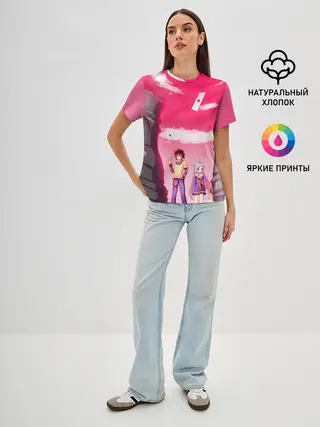 Женская базовая футболка / Шахматы аниме