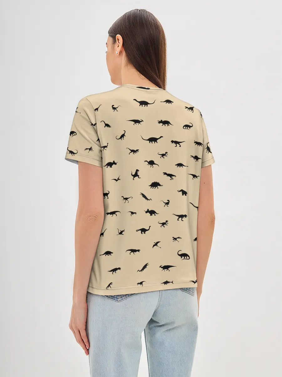 Женская базовая футболка / Dinoworld#2